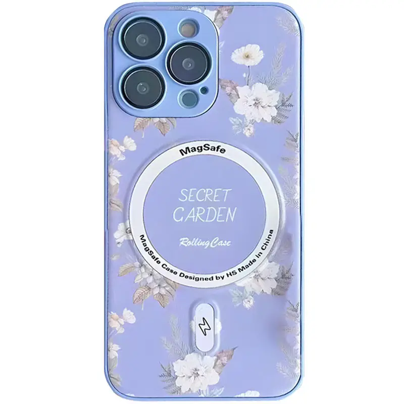 TPU+PC чехол Secret Garden with MagSafe для Apple iPhone 15 Pro Max (6.7") Сиреневый | Lilac