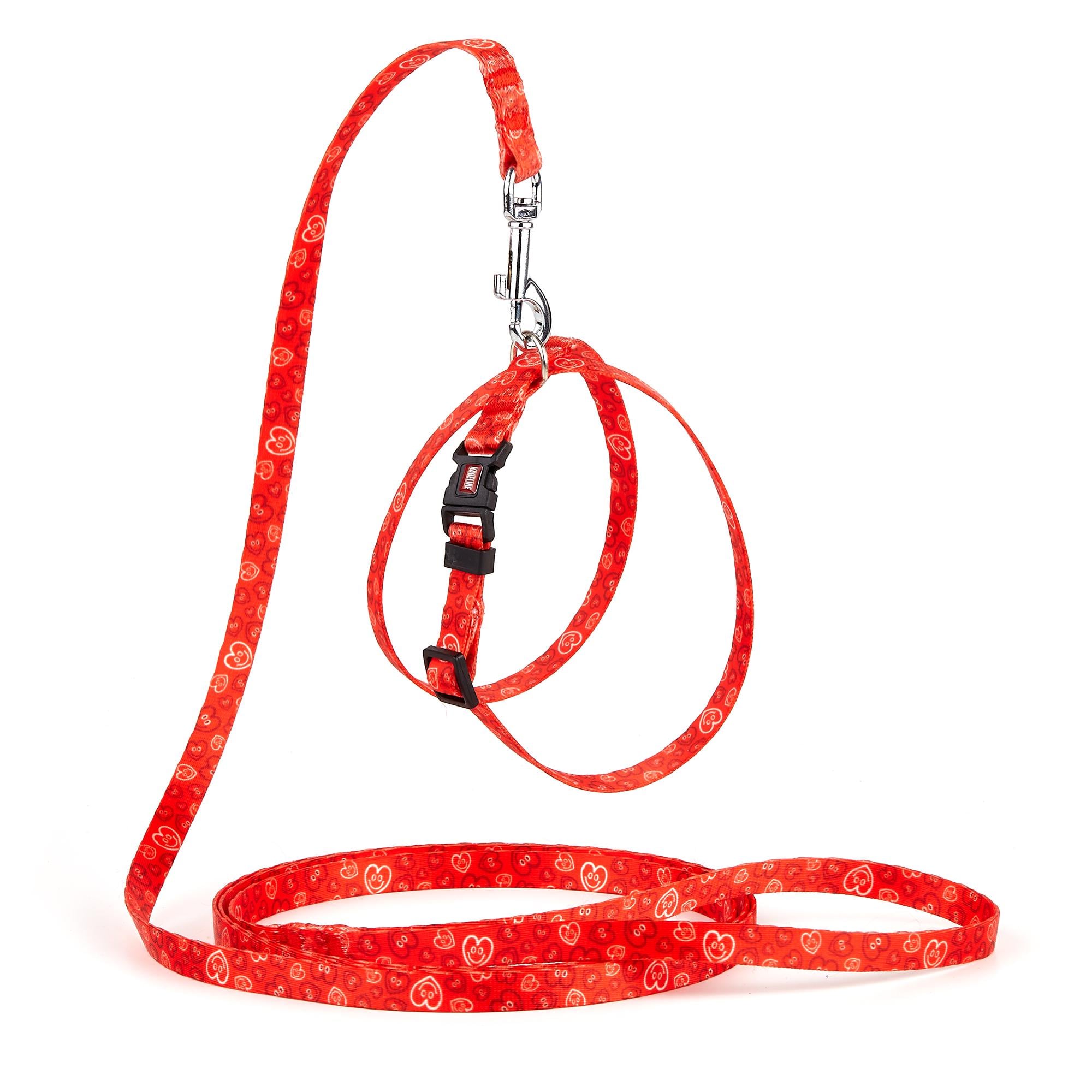 Шлея KareLine HEARTS из нейлона с пластиковой пряжкой 10 мм А 300 мм В 330 мм 2150 мм (0859/6)