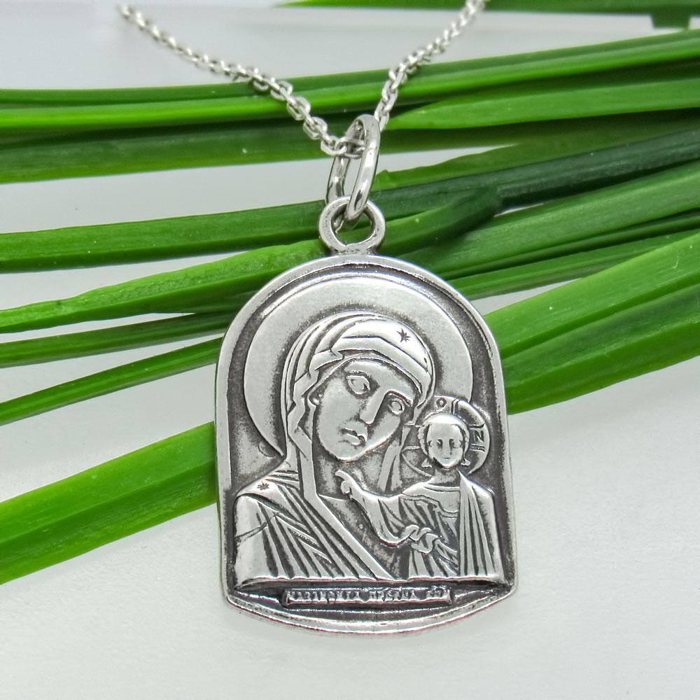 Срібна ладанка Казанська ікона Божої Матері 6 (1138155600) - фото 3 Срібна ладанка Казанська ікона Божої Матері 6 (1138155600) - фото 3