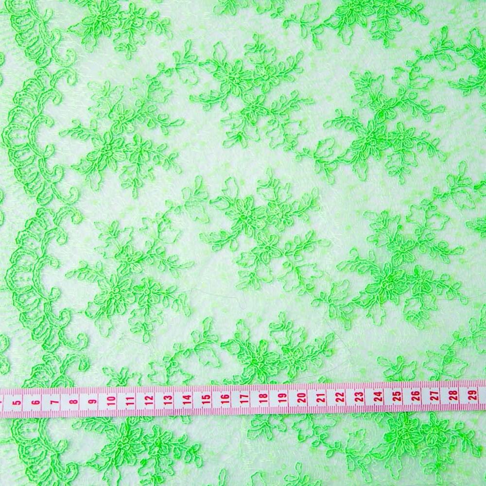 Ткань гипюр Красавица Салат (11742) - фото 2