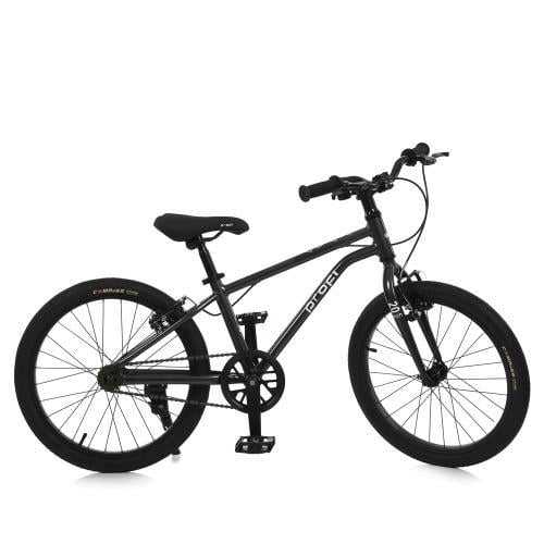 Велосипед спортивный детский PROF1 MB 20LIGHTY DARK GREY FOREST 20" Графитовый/Черный