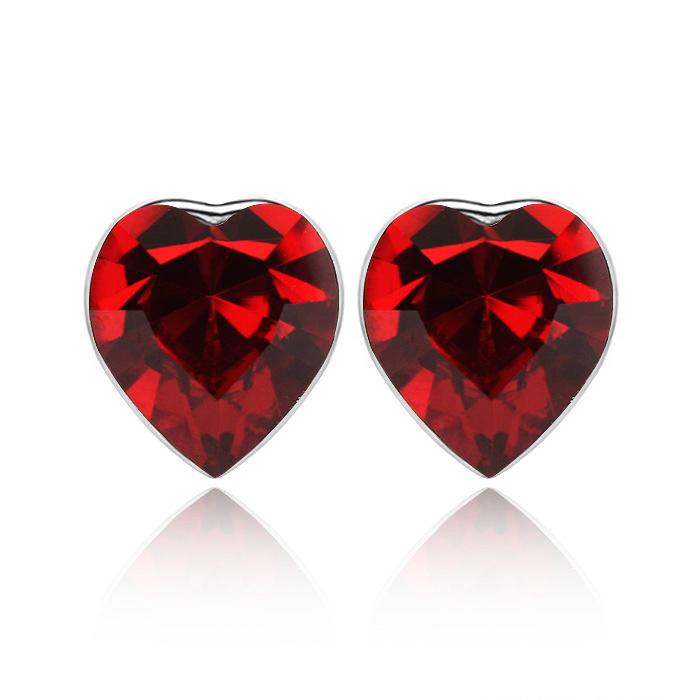 Серьги с кристаллами Сваровски Italina 03_1396 Красный