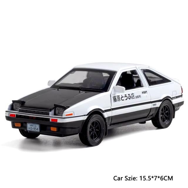 Модель автомобиля TOYOTA Corolla AE86 Sprinter металлическая на батарейках 1:32 (1282) - фото 5