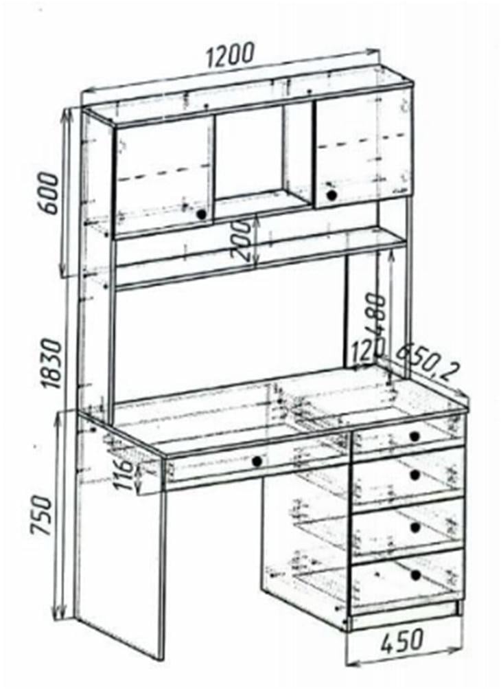 Письмовий стіл СП-сингл 1830х1200х650 мм Білий - фото 2 Письмовий стіл СП-сингл 1830х1200х650 мм Білий - фото 2