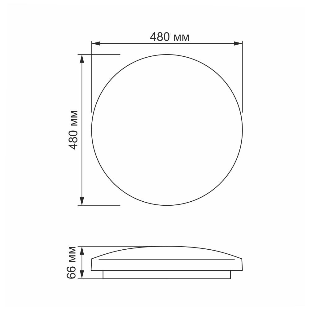 LED светильник VIDEX настенно-потолочный 48W VL-CLR-484М 4100K Матовый круглый (100228) - фото 4