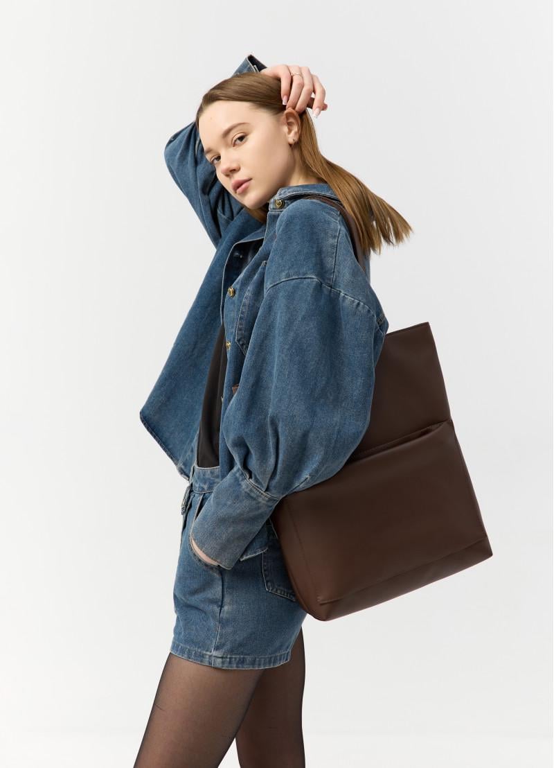 Женская сумка Sambag Largo 41х30х10 см Шоколадный (93220020)