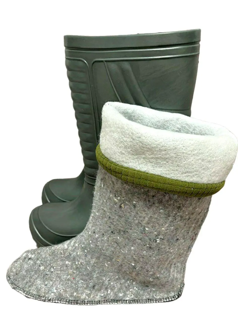 Зимние сапоги с носками Jose Amorales со вставкой р. 41-42 26 см Хаки (1522747918) - фото 3 Зимние сапоги с носками Jose Amorales со вставкой р. 41-42 26 см Хаки (1522747918) - фото 3