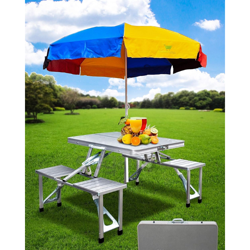Стол складной алюминиевый Picnic Table для пикника и рыбалки
