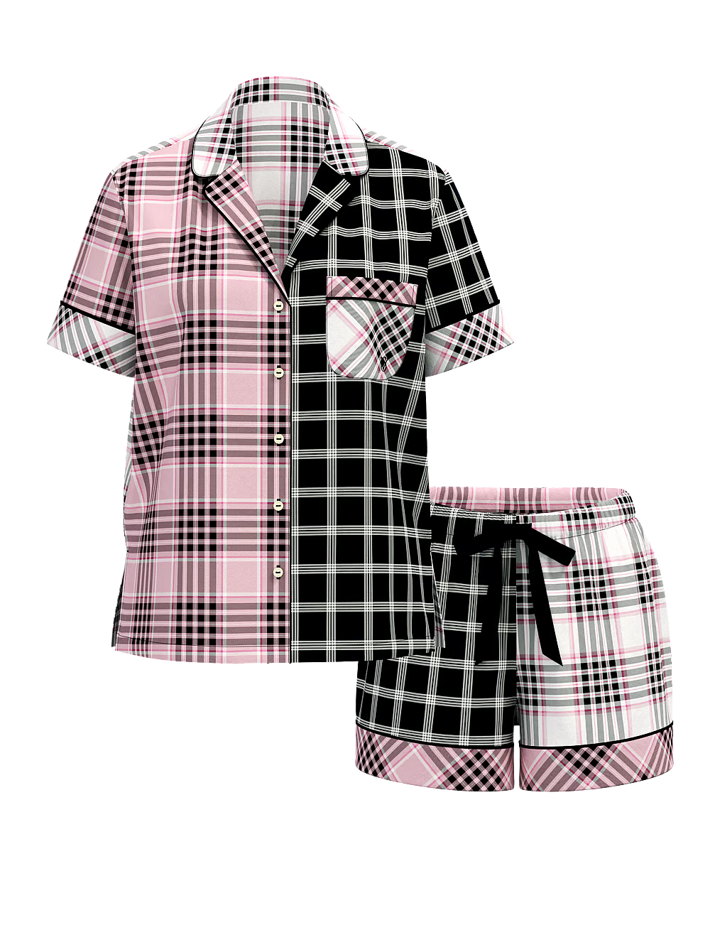 Піжама жіноча Victoria's Secret Flannel Short Pajama Set фланелева S Рожево-чорний у клітинку (24586691) - фото 3 Піжама жіноча Victoria's Secret Flannel Short Pajama Set фланелева S Рожево-чорний у клітинку (24586691) - фото 3