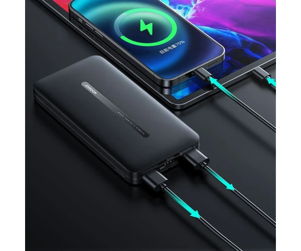 Батарея портативная Joyroom T012 10,5W 21А 10000 mAh Black - фото 2 Батарея портативная Joyroom T012 10,5W 21А 10000 mAh Black - фото 2