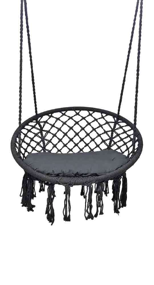 Кресло-качалка подвесное JUST GARDEN RIO-01 + подушка Серый