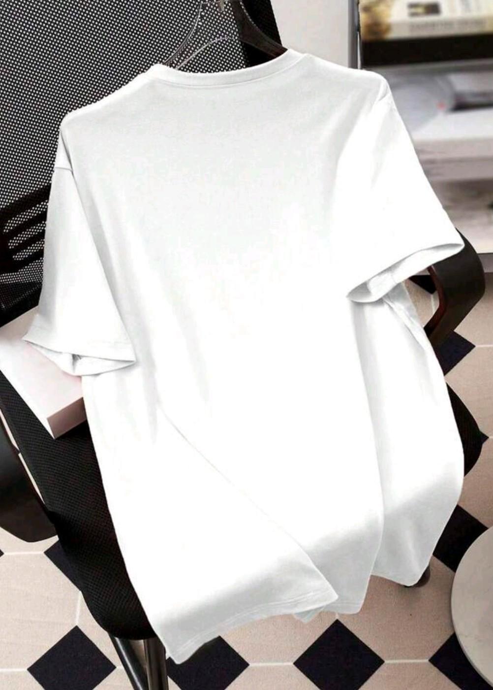 Футболка SUMMER із малюнком XXL Білий (27342968) - фото 2 Футболка SUMMER із малюнком XXL Білий (27342968) - фото 2