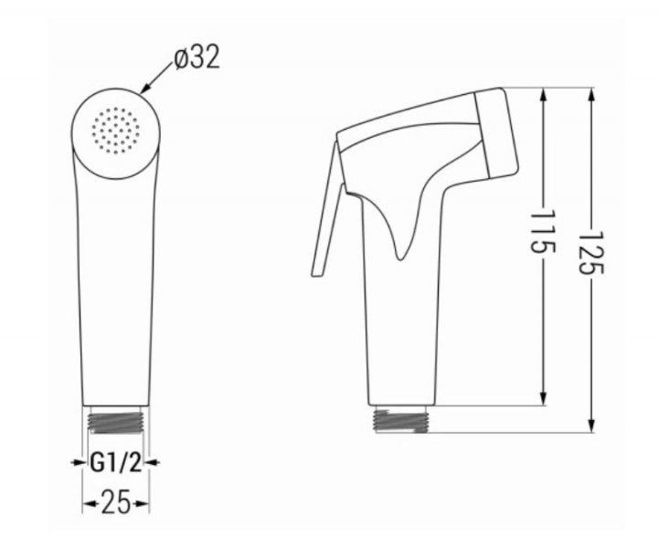 Воронка ручная для биде Mexen R-76 Хром (79576-00) - фото 2