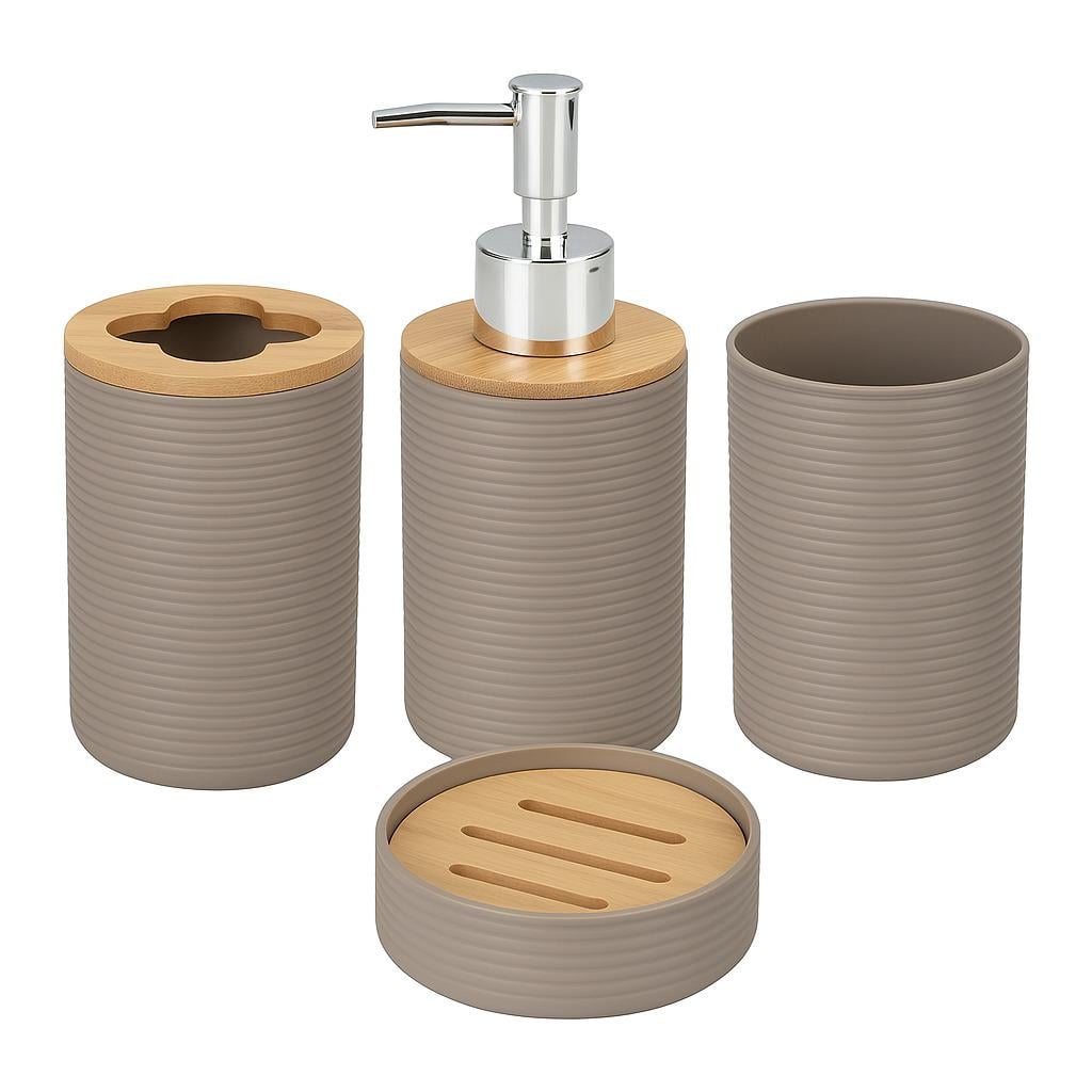 Набір для ванної 4 пр. 16х12х12 см (R100769-BG)