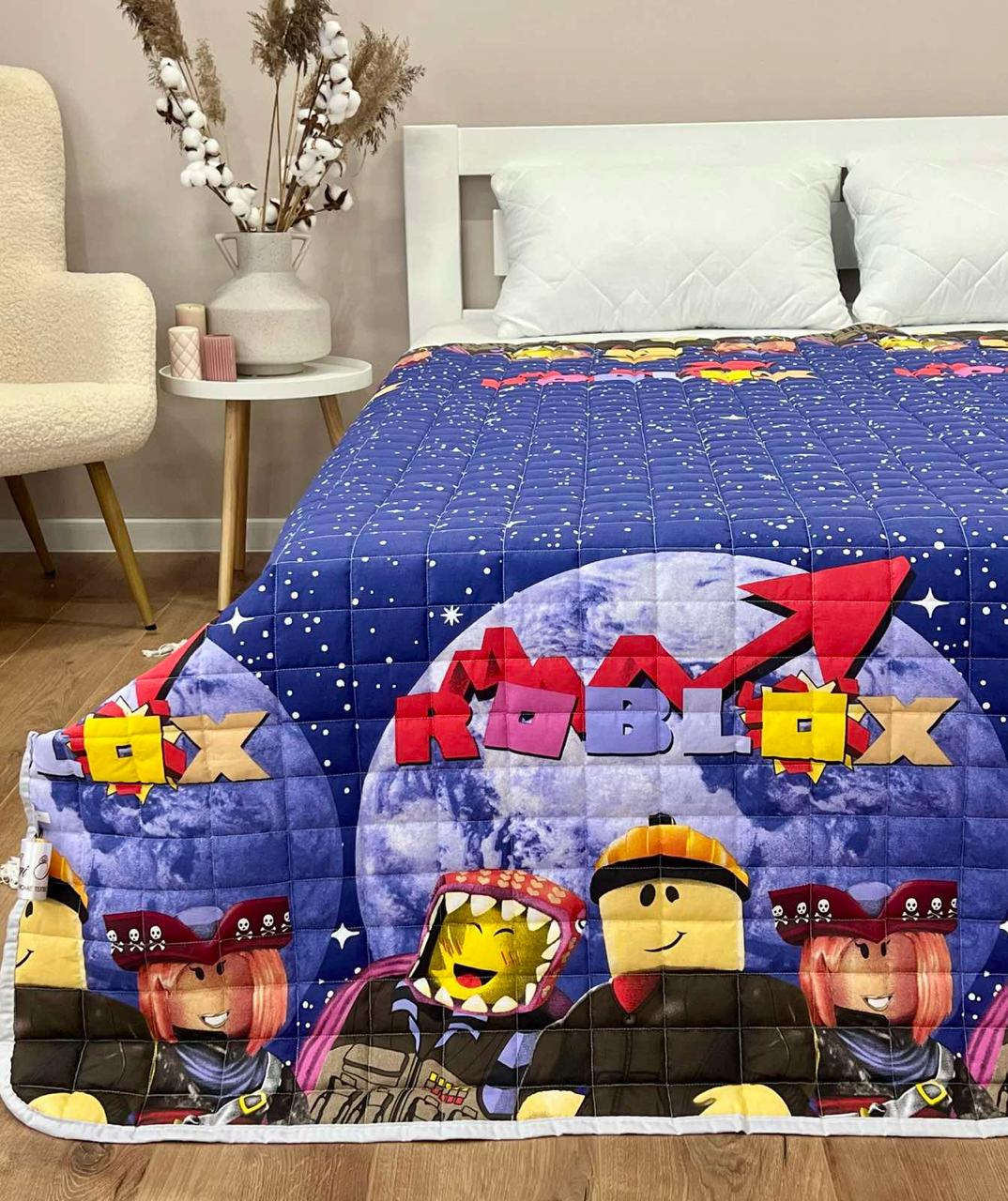 Ковдра дитяча з малюнком роботи двостороння 150х210 см Синій (27503928) - фото 5 Ковдра дитяча з малюнком роботи двостороння 150х210 см Синій (27503928) - фото 5