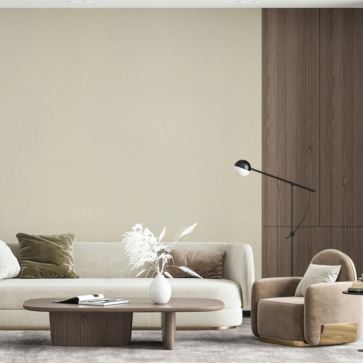 Обои льняные на самоклейке 2800х650х2 мм Сливочный SW-00001496 - фото 7