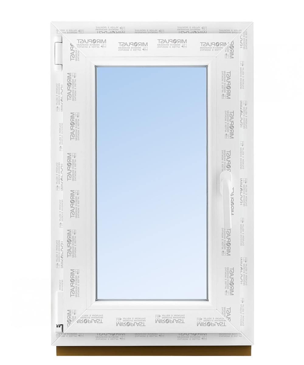 Вікно металопластикове поворотно-відкідне WDS Miroplast з однокамерним склопакетом два скла 550х1000 мм (4-16-4)