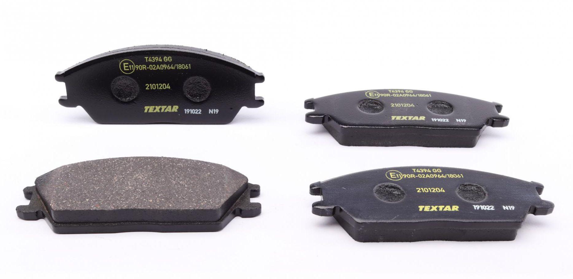 Колодки тормозные передние TEXTAR Hyundai Getz 02-10 Akebono (2101204 TEXTAR)