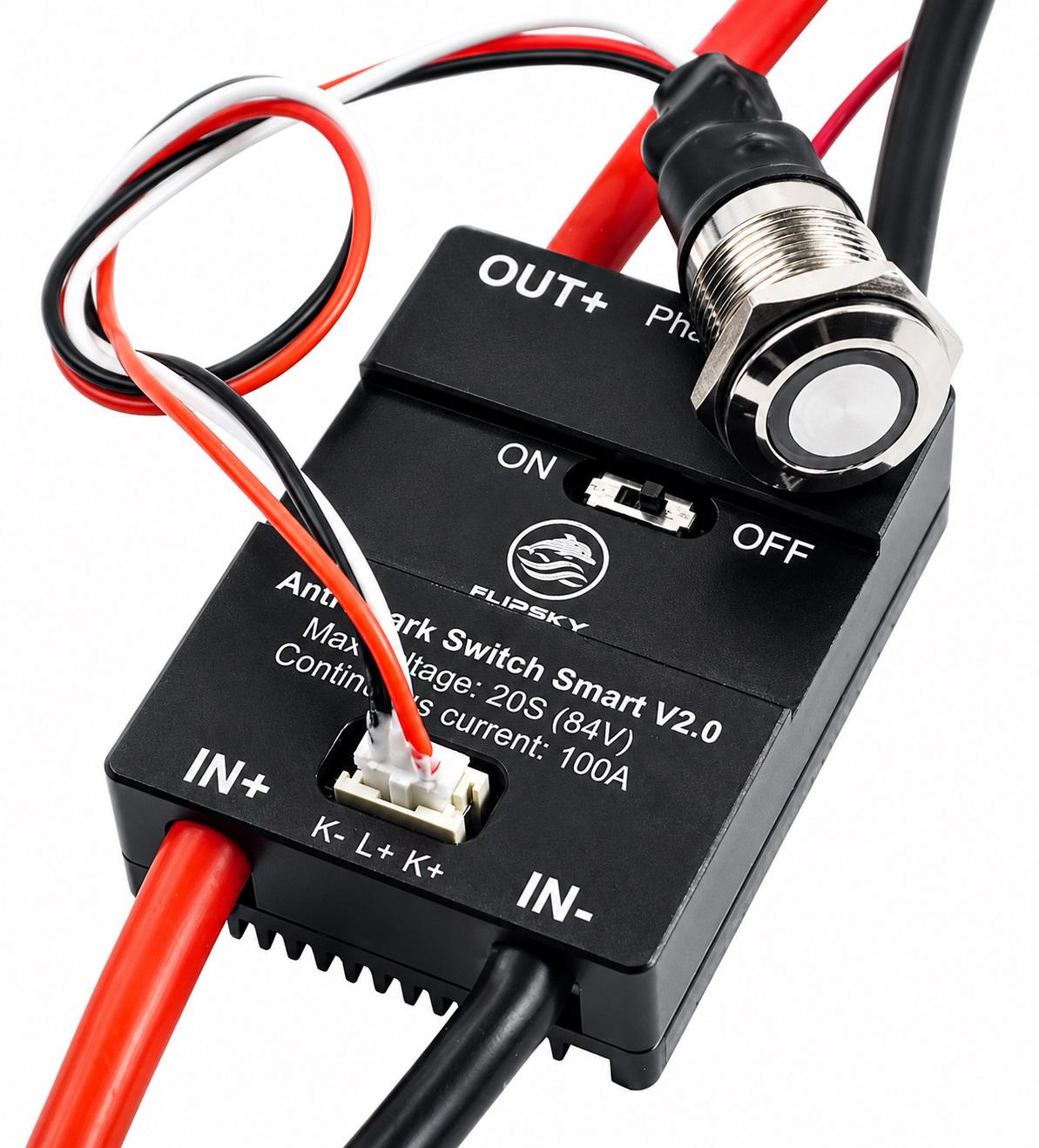 Выключатель антиискровой Flipsky Anti Spark Switch 100A 84V кнопка питания для электротранспорта (00-00030611)