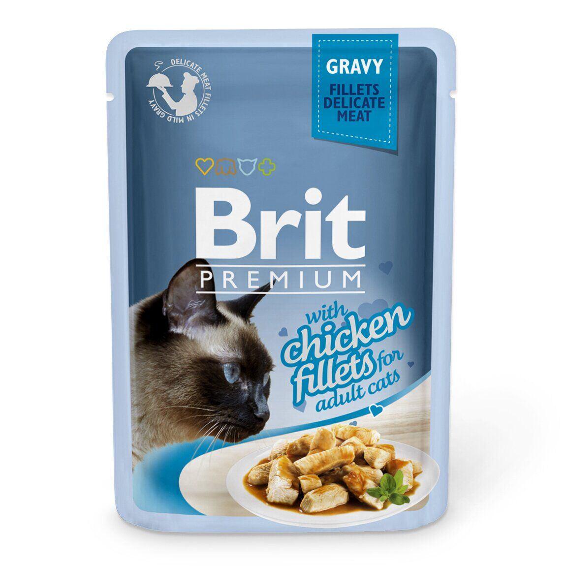 Корм вологий Brit Premium Cat Chicken Fillets Gravy pouch для кішок філе курки в соусі 85 г (111250/524) Корм вологий Brit Premium Cat Chicken Fillets Gravy pouch для кішок філе курки в соусі 85 г (111250/524)