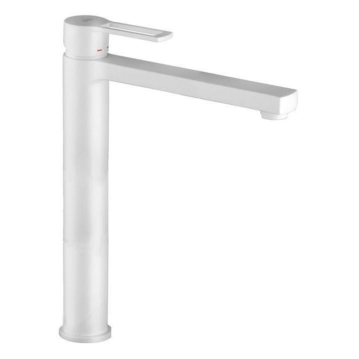 Смеситель для умывальника Paffoni Ringo RIN081BO высокий однорычажный Белый (143682)