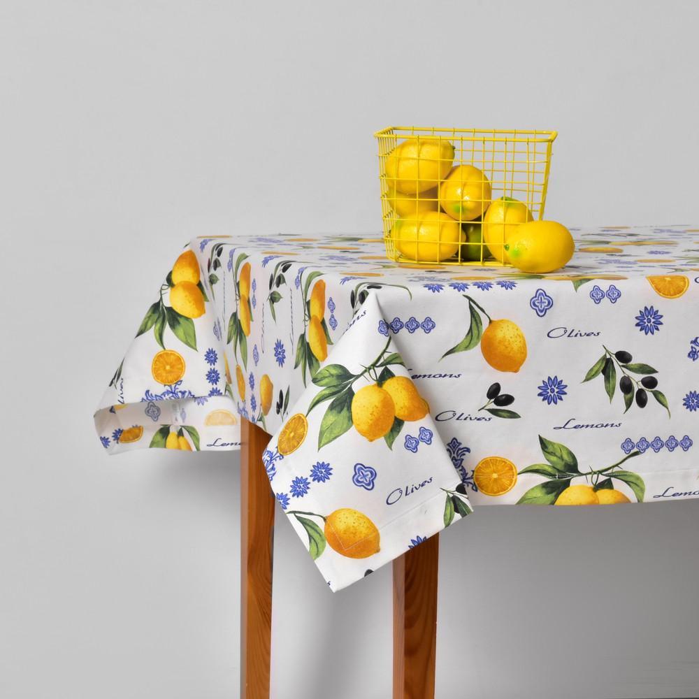 Скатерть IDEIA Лимоны и оливки с водоотталкивающей пропиткой 140x170 см (2243513397)