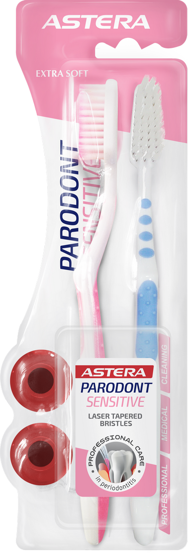 Зубна щітка Astera Paradont Sensitive Extra Soft 1+1 (10757834)