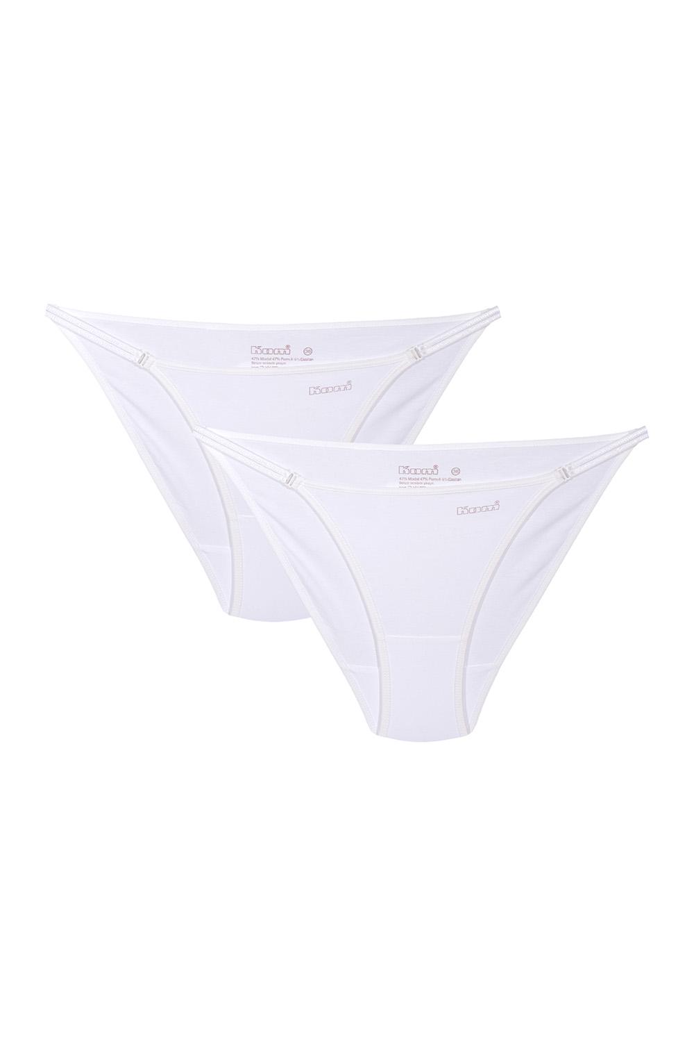 Трусики танга базовые Kom 2 шт. р. 42 Белый (8680032146857)