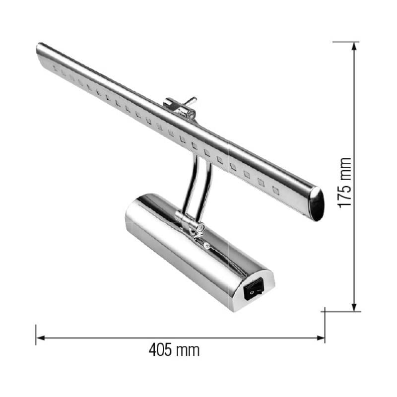 Подсветка картин и зеркал Horoz Flamingo-4 4 Вт 4200 K Хром - фото 2