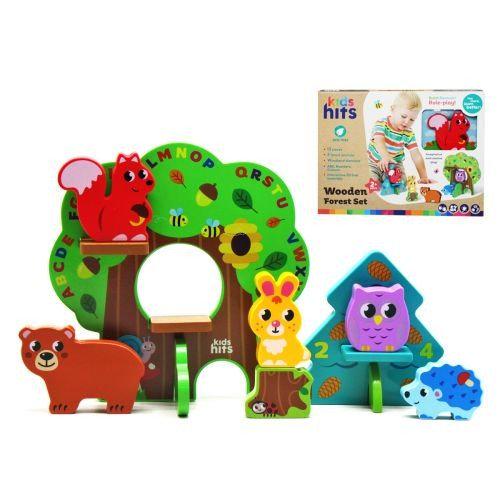 Дерев'яний набір блоків Чарівний ліс 13 деталей (10385)