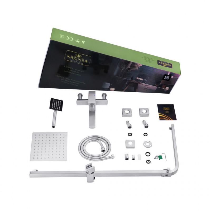 Душевая система Kroner KRP Edelstahl Kubus ESG063 (CV022978) - фото 3