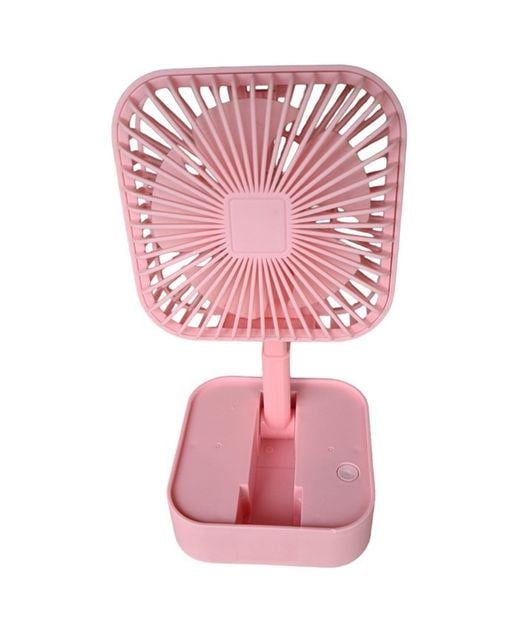 Вентилятор Mini Fun настольный портативный складной аккумуляторный Розовый (JY-1 129)