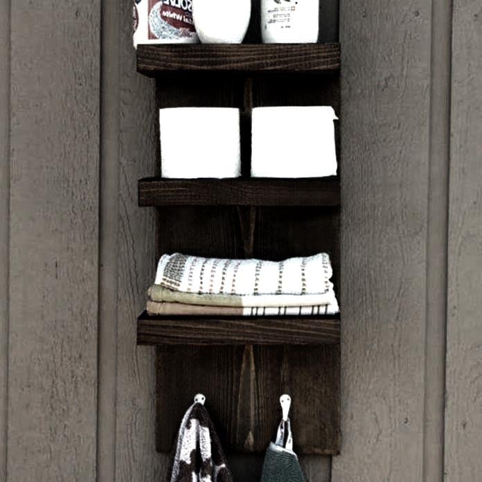 Полка для ванной из дерева Эрланген Мокко (ВНП/002010)