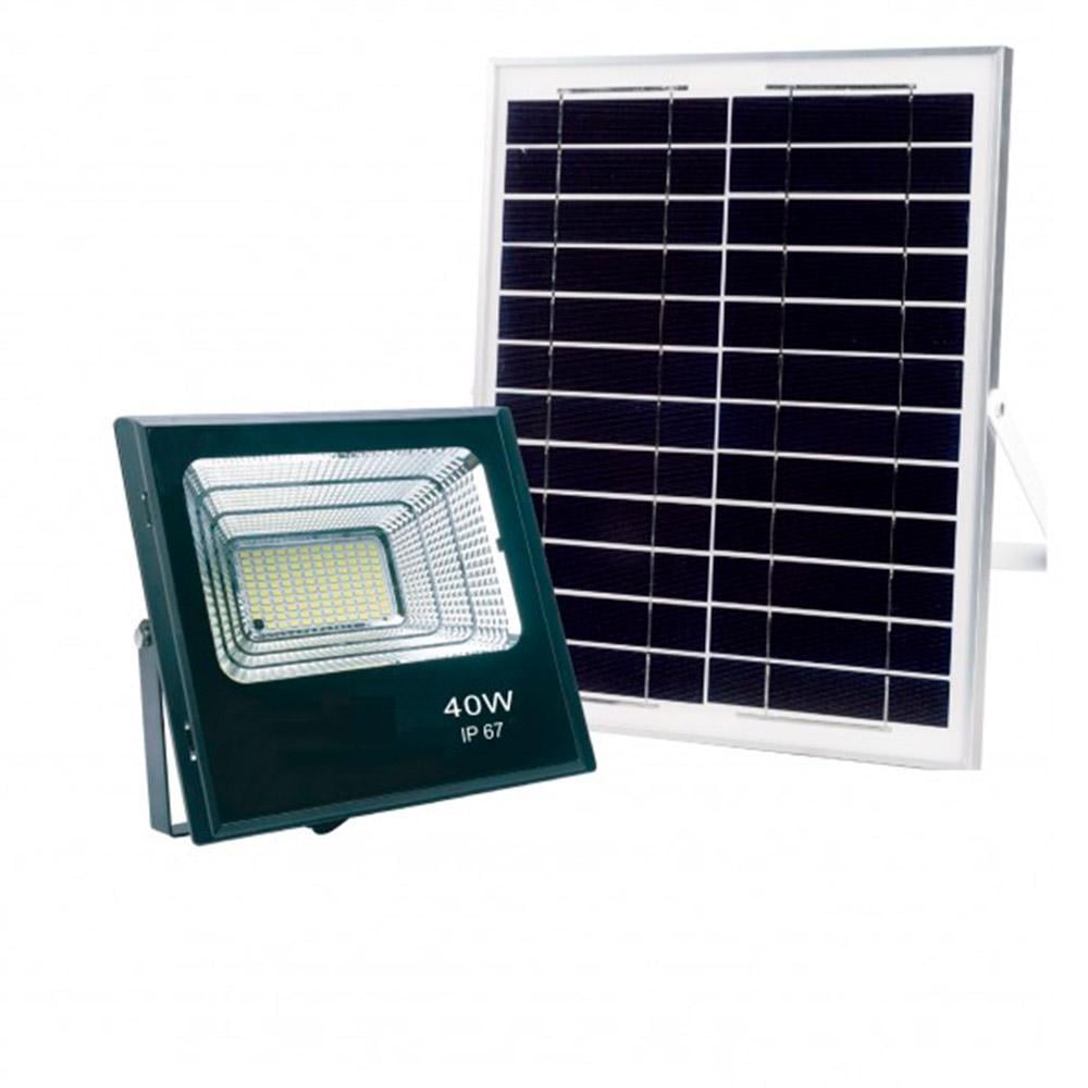 LED-прожектор Luxel на солнечной батарее с микроволновым датчиком движения 40W 6500K IP65 (SFL-40C)