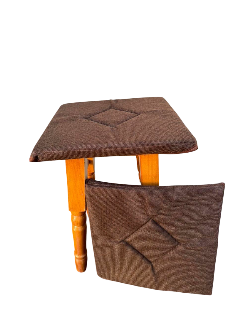 Чехлы на табуретки квадратные 4 шт. Темно-коричневый (Д-chohol-001-02) - фото 1