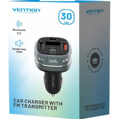 FM-трансмиттер Vention FFLB0 3-port USB Car Charger Black (21546079) - фото 3