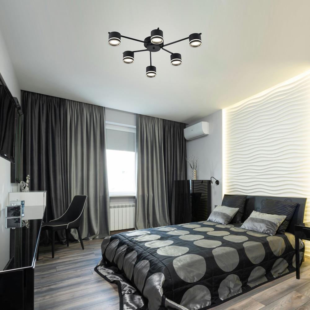 Люстра з 6 лампами в комплекті ESLLSE GELA GX53 R 750x130 мм Чорний (10519-10542) - фото 6