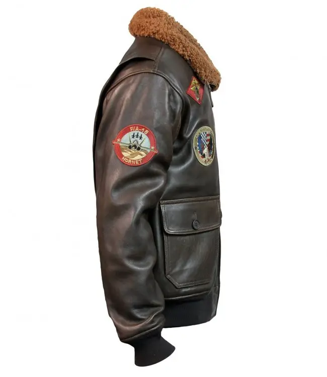 Куртка кожаная Top Gun Offical Signature Series Jacket 4XL Brown (TopGunB4XL) - фото 2