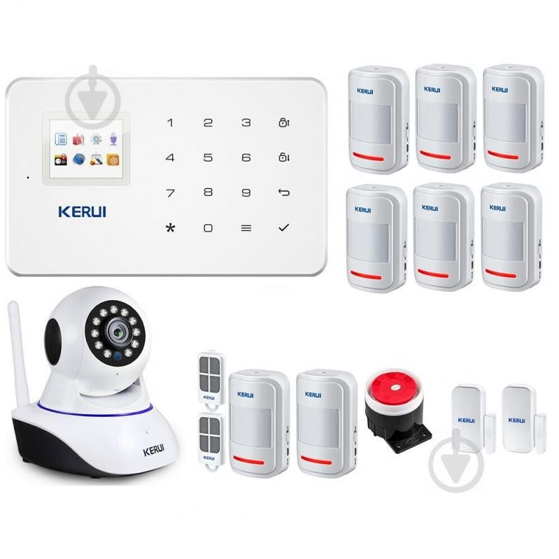 Комплект GSM сигнализации Kerui G18 max + WI-Fi IP камера