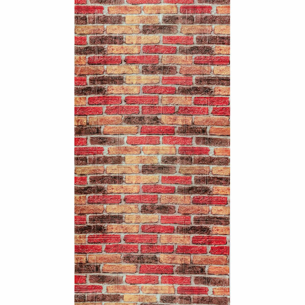 3D-панель самоклеящаяся под катеринославский кирпич 3080x700x3 мм Бежево-коричневый (SW-00001764)