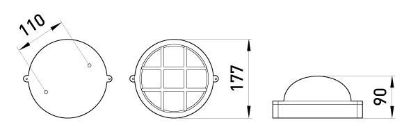 Світильник E.NEXT e.light.1303.1.60.27.black 60W 230V E27 IP54 круглий 177х90 мм Чорний (l002005) - фото 2 Світильник E.NEXT e.light.1303.1.60.27.black 60W 230V E27 IP54 круглий 177х90 мм Чорний (l002005) - фото 2