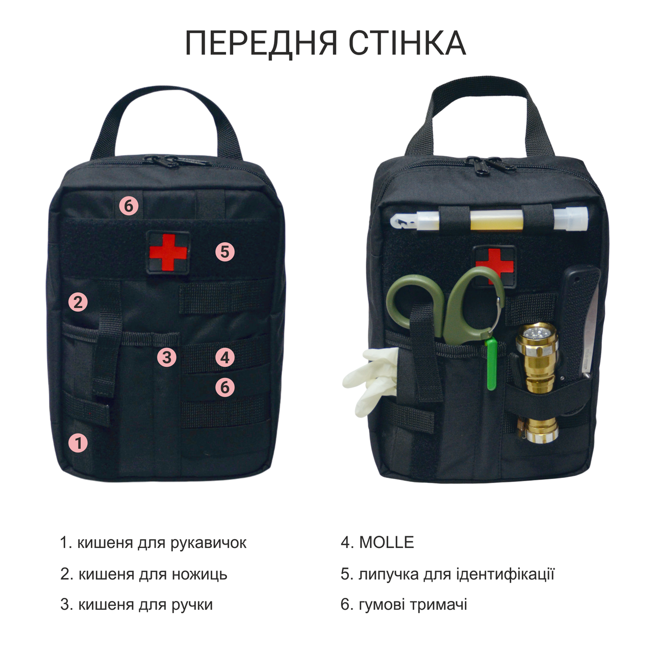 Аптечка переносная MOLLE 25х18х12 см (2580622221) - фото 2 Аптечка переносная MOLLE 25х18х12 см (2580622221) - фото 2