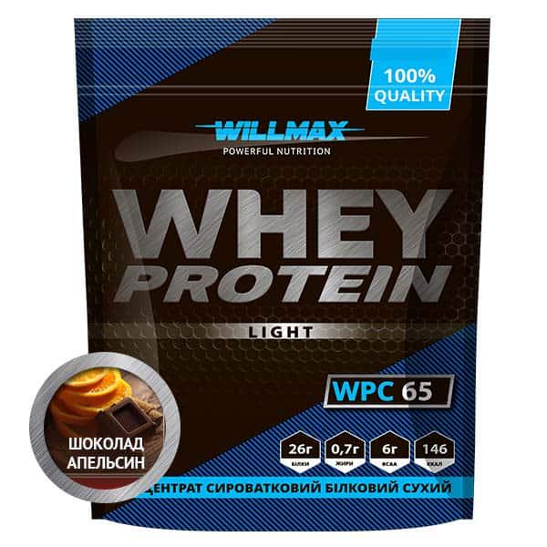 Протеин сывороточный Whey Protein 65% Willmax 1 кг Шоколад и апельсин (3123)