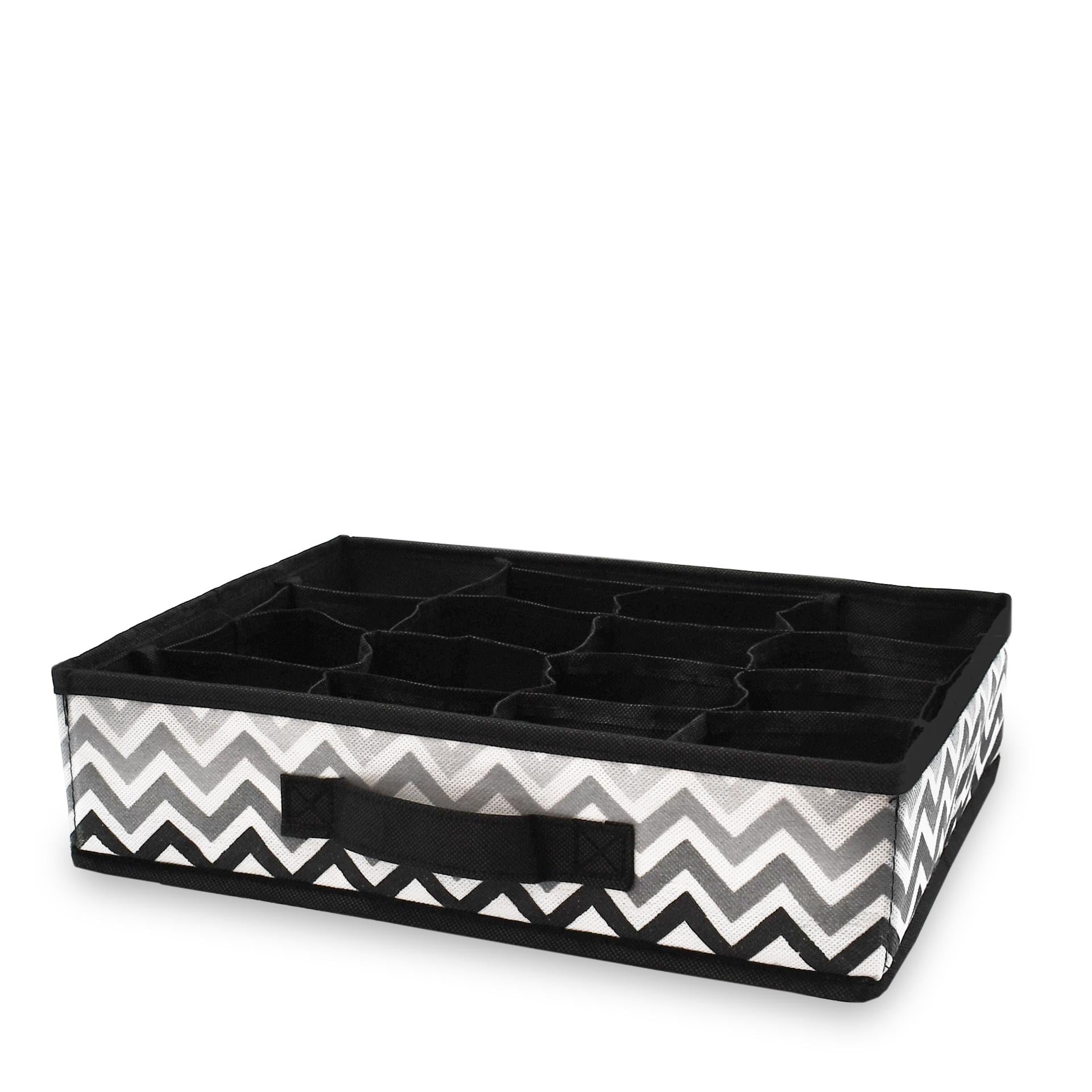 Короб-органайзер для зберігання Handy Home Zigzag 16 секцій 35х27х9 см Чорно-білий (ZSH-03)