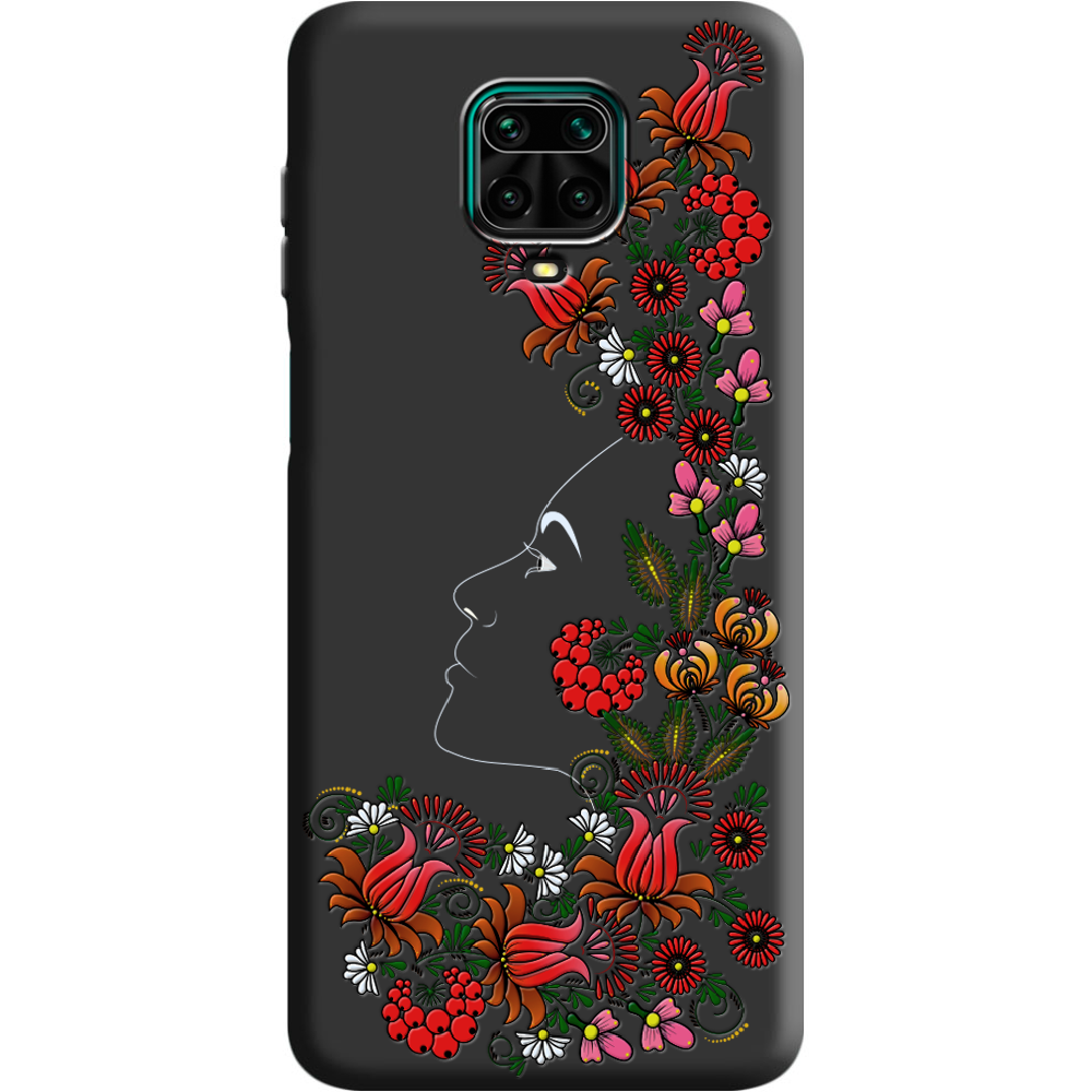 Чехол Boxface Xiaomi Redmi Note 9S 3D Ukrainian Muse Черный силикон (39475-bk64-39914)