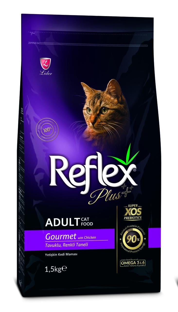 Корм для котів сухий Reflex Plus Gourmet з куркою 1,5 кг (RFX-305)