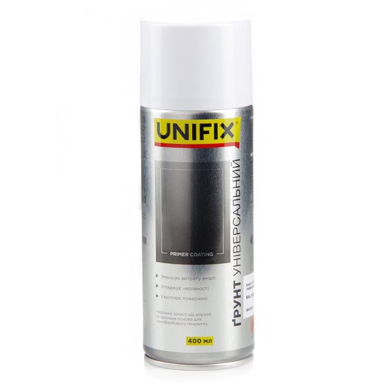 Эмаль-грунт акриловая универсальная Unifix 400 мл RAL 9010 Белый (941000)