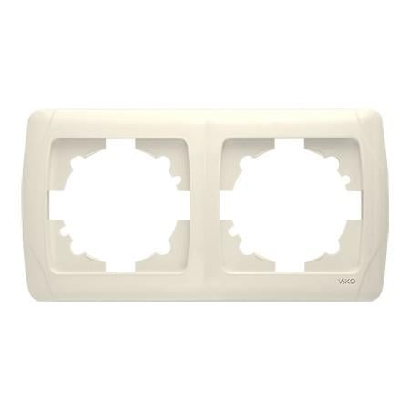 Рамка на 2 места горизонтальная VIKO Carmen Кремовый (90572102)