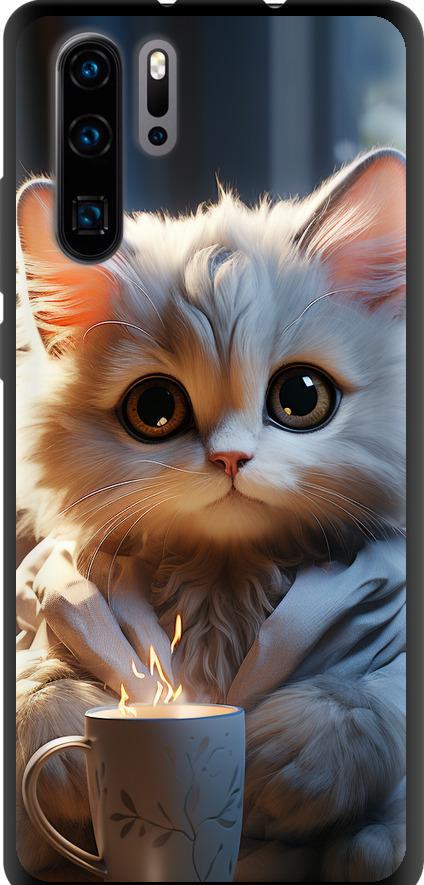 Чехол на Huawei P30 Pro White cat (5646b-1621-42517) Чехол на Huawei P30 Pro White cat (5646b-1621-42517)