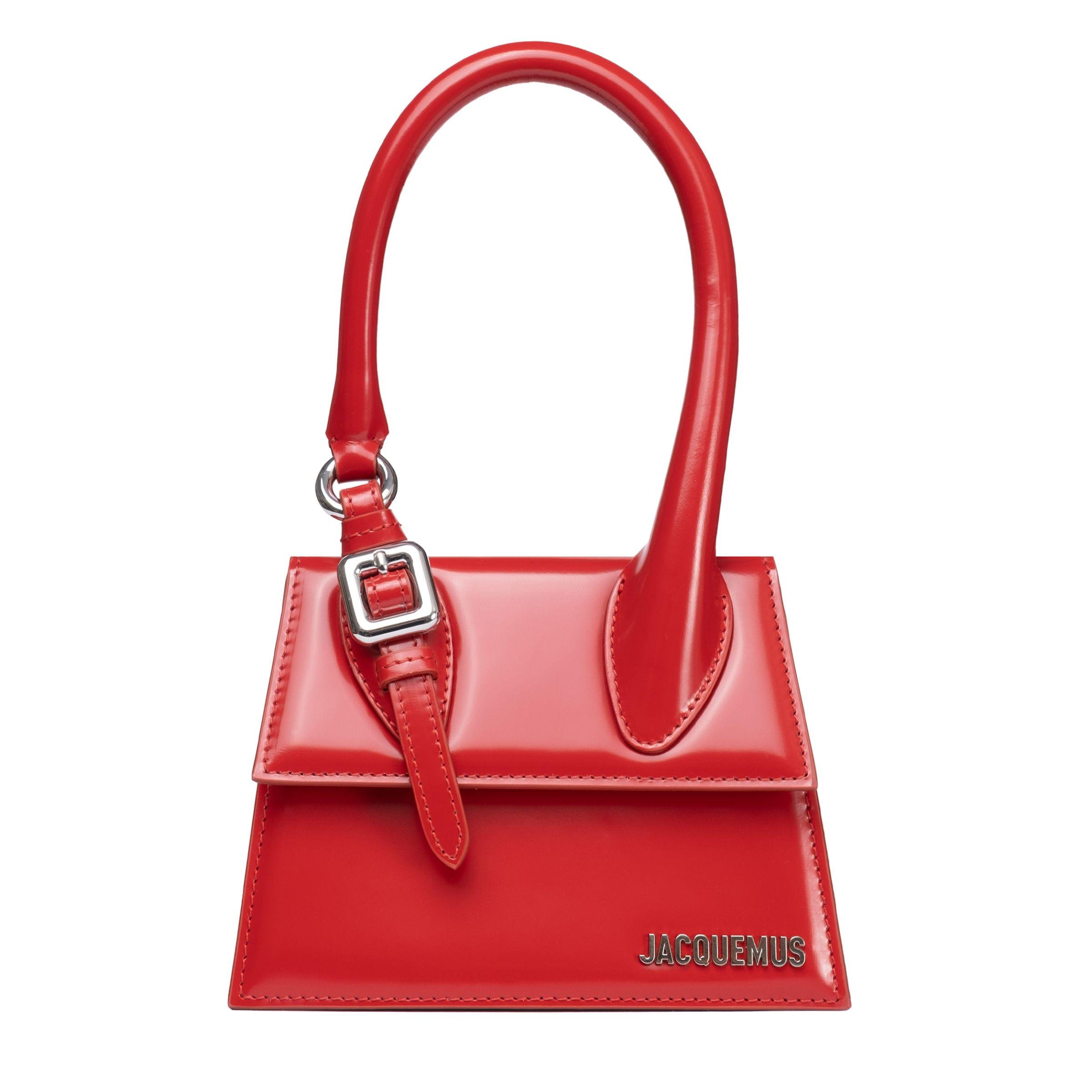 Женская сумка кожаная Jacquemus Le Chiquito bag Красный (b12061)